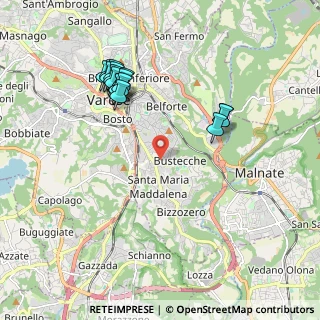 Mappa Via Giuseppe Parini, 21100 Varese VA, Italia (1.99688)