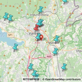 Mappa Via Giuseppe Parini, 21100 Varese VA, Italia (5.37111)