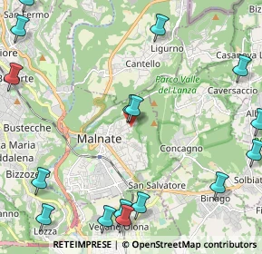 Mappa Via Vesuvio, 21046 Malnate VA, Italia (3.06125)