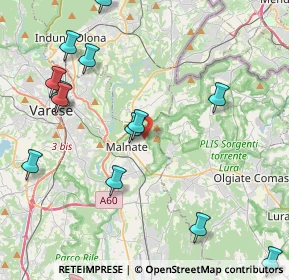 Mappa Via Vesuvio, 21046 Malnate VA, Italia (5.96176)