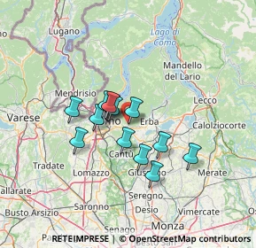Mappa Via IV Novembre, 22038 Tavernerio CO, Italia (9.31571)