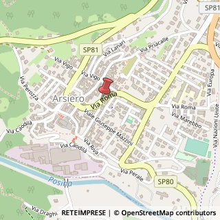 Mappa Via Antica Regina, 28, 36011 Arsiero, Vicenza (Veneto)