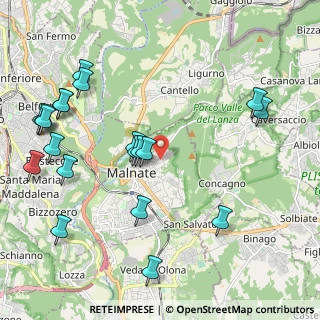 Mappa Via Monte Cervino, 21046 Malnate VA, Italia (2.5075)