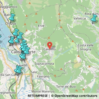Mappa Via Don David Albertario, 23802 Carenno LC, Italia (3.3625)