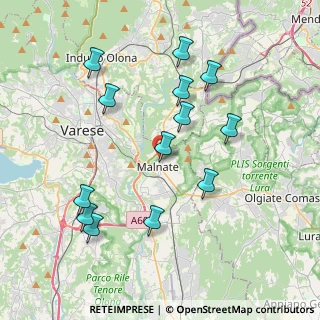 Mappa Via Emilio Maccazzola, 21046 Malnate VA, Italia (3.95846)