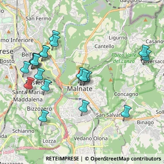 Mappa Via Emilio Maccazzola, 21046 Malnate VA, Italia (2.162)