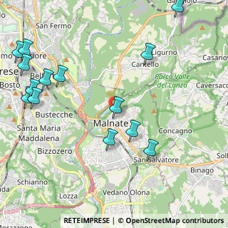 Mappa Via Emilio Maccazzola, 21046 Malnate VA, Italia (2.71786)