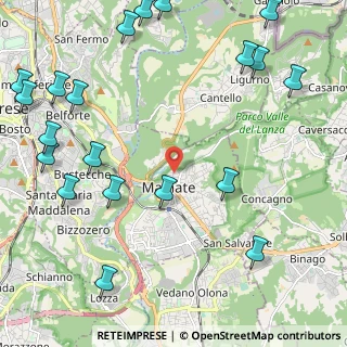 Mappa Via Emilio Maccazzola, 21046 Malnate VA, Italia (3.0545)