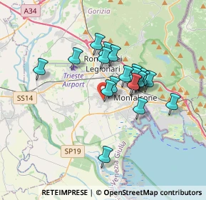 Mappa Via Pordenone, 34079 Staranzano GO, Italia (2.704)