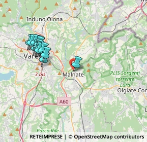 Mappa Via Cadore, 21046 Malnate VA, Italia (3.97357)