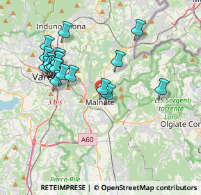 Mappa Via Cadore, 21046 Malnate VA, Italia (3.7735)