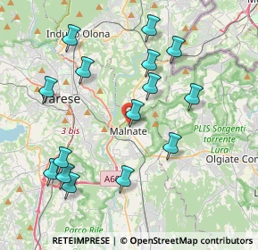 Mappa Via Cadore, 21046 Malnate VA, Italia (4.18733)