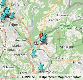 Mappa Via Cadore, 21046 Malnate VA, Italia (2.76429)