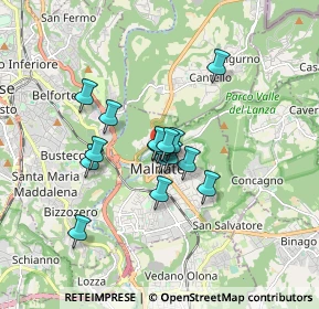 Mappa Via Cadore, 21046 Malnate VA, Italia (1.15125)