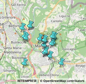 Mappa Via Cadore, 21046 Malnate VA, Italia (1.31842)