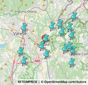 Mappa Via Amendola, 21046 Malnate VA, Italia (3.98125)