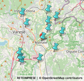 Mappa Via Amendola, 21046 Malnate VA, Italia (3.96308)