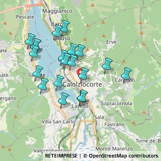Mappa Via S. Martino, 23801 Calolziocorte LC, Italia (1.833)