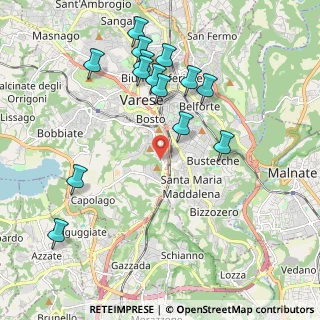 Mappa Via Pascoli Giovanni, 21100 Varese VA, Italia (2.15571)