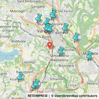 Mappa Via Giovanni Pascoli, 21100 Varese VA, Italia (2.41)