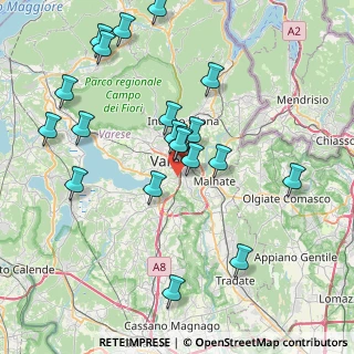 Mappa Via Pascoli Giovanni, 21100 Varese VA, Italia (8.2775)