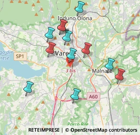 Mappa Via Giovanni Pascoli, 21100 Varese VA, Italia (3.65667)