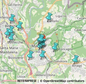 Mappa Via Monte Bianco, 21046 Malnate VA, Italia (1.7925)
