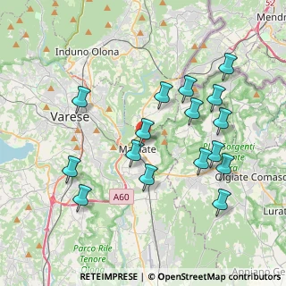 Mappa Via Monte Bianco, 21046 Malnate VA, Italia (3.93188)