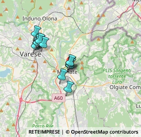 Mappa Via Monte Bianco, 21046 Malnate VA, Italia (2.96071)