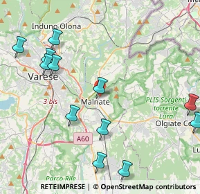 Mappa Via Monte Bianco, 21046 Malnate VA, Italia (5.00833)