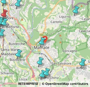 Mappa Via Primo Maggio, 21046 Malnate VA, Italia (3.39714)