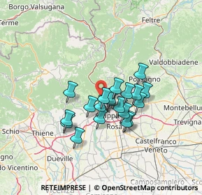 Mappa Via Abate Ponzio di Cluny, 36061 Bassano del Grappa VI, Italia (9.906)