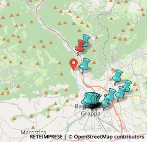 Mappa Via Abate Ponzio di Cluny, 36061 Bassano del Grappa VI, Italia (4.205)