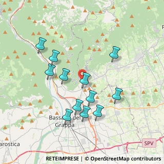 Mappa Via Farronati, 36060 Romano D'ezzelino VI, Italia (3.55917)