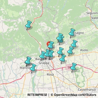 Mappa Via Farronati, 36060 Romano D'ezzelino VI, Italia (6.74)