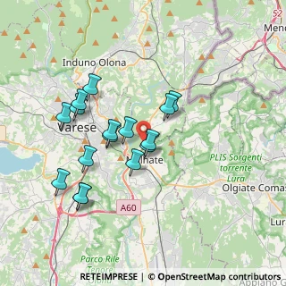 Mappa Via Baraggia, 21046 Malnate VA, Italia (3.28188)
