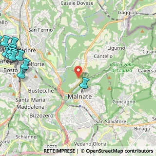 Mappa Via Baraggia, 21046 Malnate VA, Italia (3.70214)