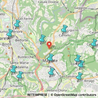 Mappa Via Baraggia, 21046 Malnate VA, Italia (2.88917)