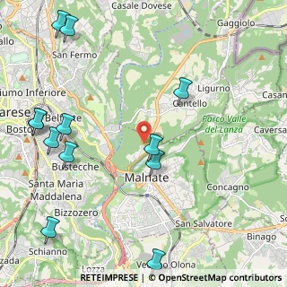 Mappa Via Baraggia, 21046 Malnate VA, Italia (2.79583)