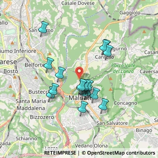 Mappa Via Baraggia, 21046 Malnate VA, Italia (1.55167)