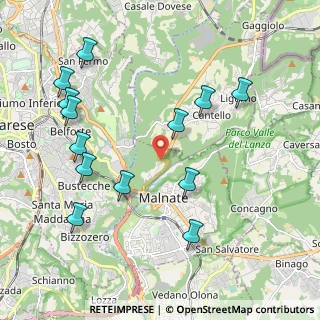 Mappa Via Baraggia, 21046 Malnate VA, Italia (2.25462)