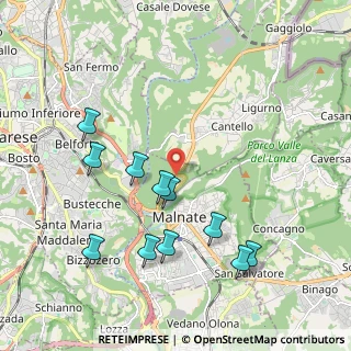 Mappa Via Baraggia, 21046 Malnate VA, Italia (2.07818)
