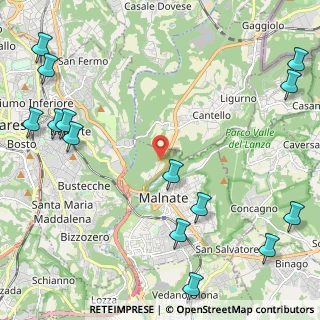 Mappa Via Baraggia, 21046 Malnate VA, Italia (3.16571)