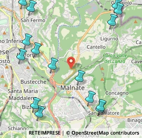 Mappa Via Baraggia, 21046 Malnate VA, Italia (2.84533)