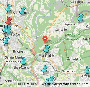 Mappa Via Baraggia, 21046 Malnate VA, Italia (3.32)
