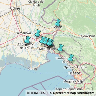 Mappa Salita Mocenigo, 34074 Monfalcone GO, Italia (7.93083)