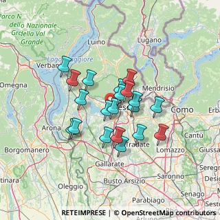 Mappa Via Renato Simoni, 21100 Varese VA, Italia (10.3725)
