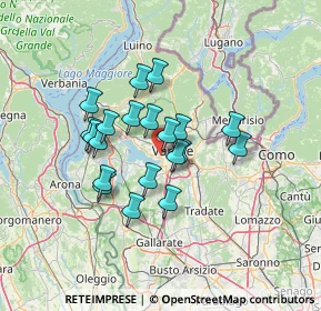 Mappa Via Renato Simoni, 21100 Varese VA, Italia (10.4265)