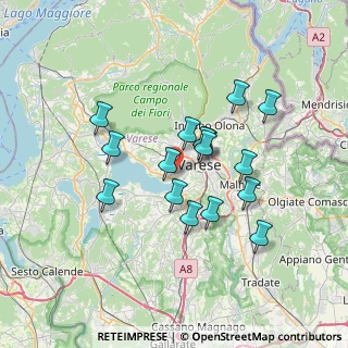 Mappa Via Renato Simoni, 21100 Varese VA, Italia (5.94063)