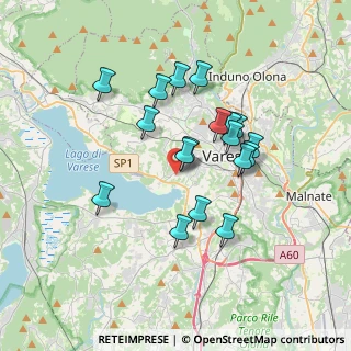 Mappa Via Renato Simoni, 21100 Varese VA, Italia (3.04056)